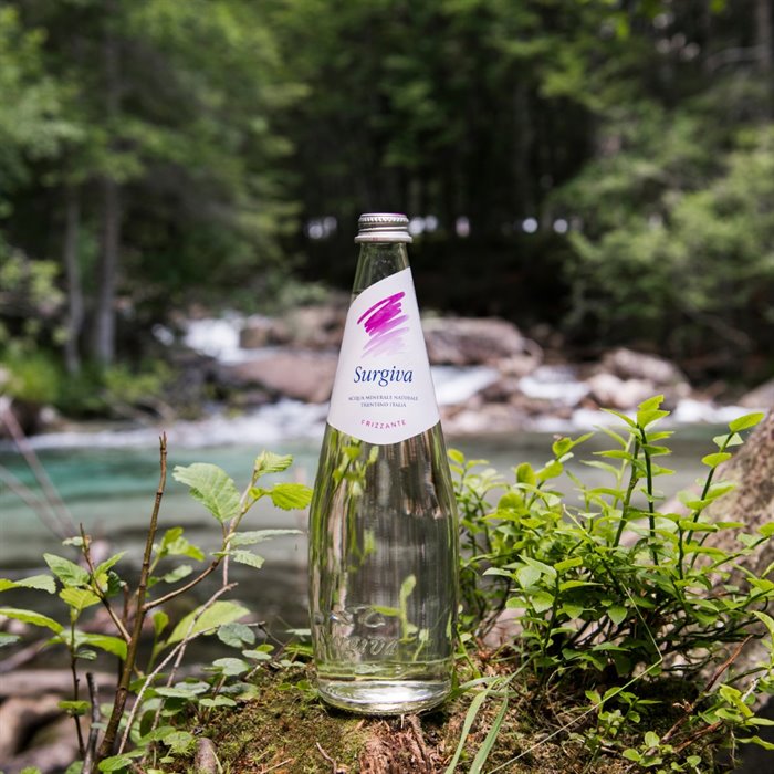 Le bevande - Acqua Minerale Surgiva naturale o gasata 75cl