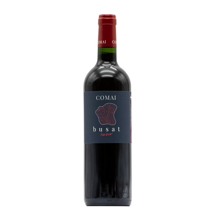 I nostri vini - Bottiglia vino rosso bio "busat rosso" COMAI - AL TAVOLO